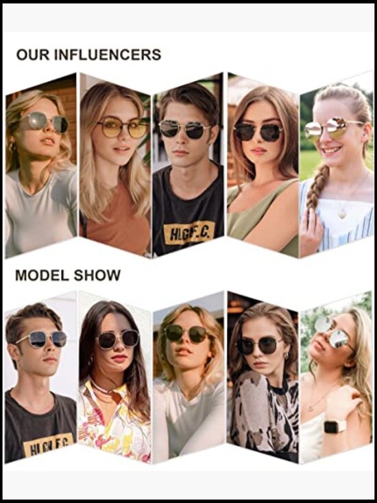Vintage Square Sunglasses Women Men Big Frame Gold Shades UV Protection main image 7